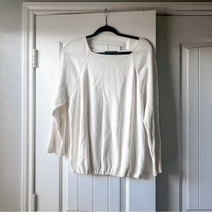 SML Sport Off White Ribbed Sweater XL